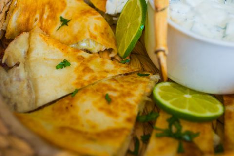 Jonah Crab Quesadilla with Zesty Sour Cream Dipping Sauce