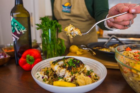 Recipe: Blackened Halibut Grain Bowl