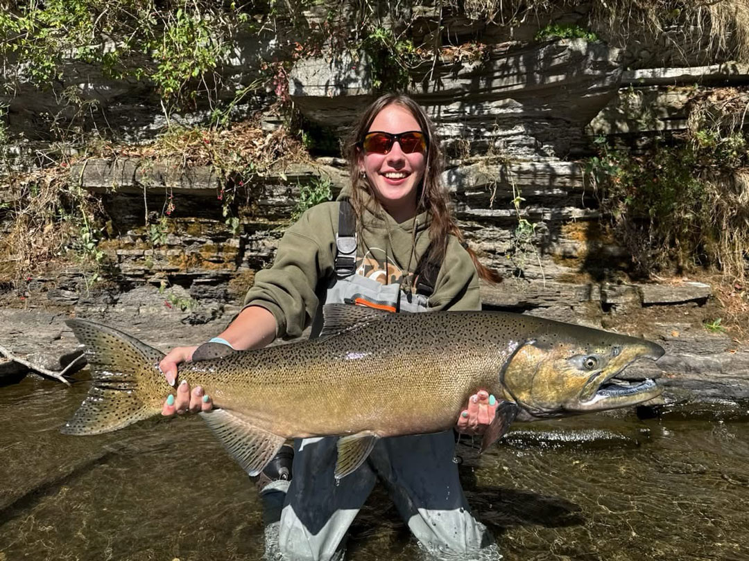 Emily with king salmon