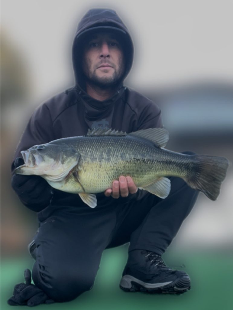 Rosario Falzone with largemouth bass