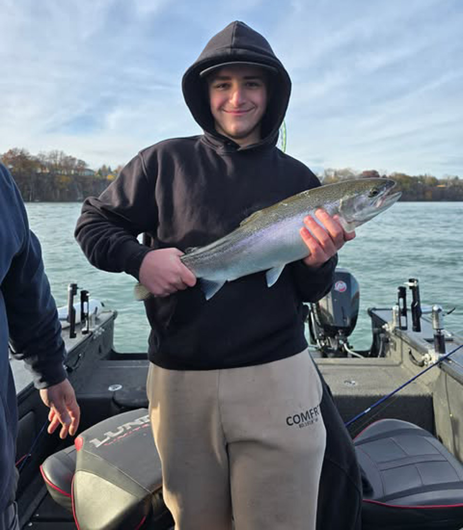 Mason Aloian with steelhead