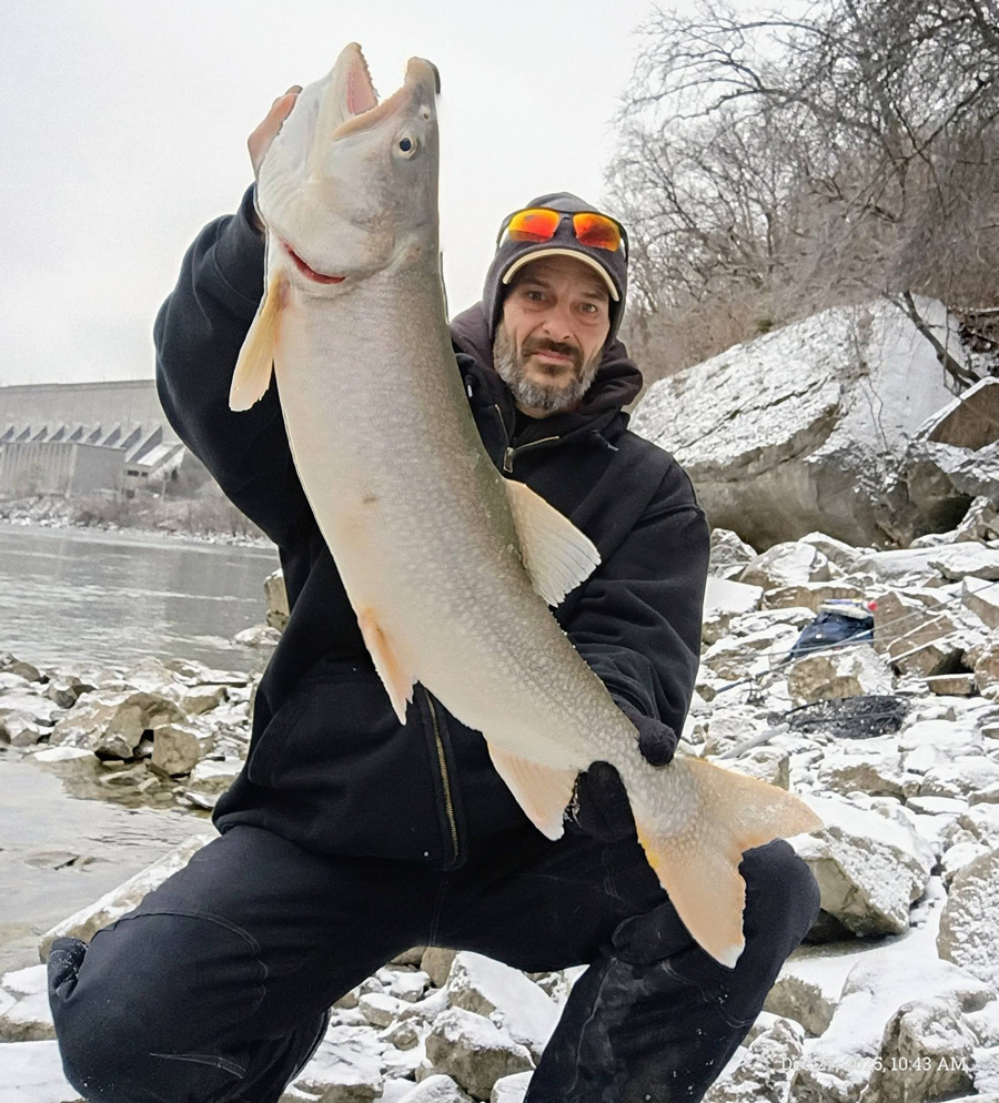 Mike Ziehm with lake trout