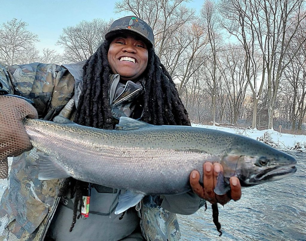 Shari with steelhead