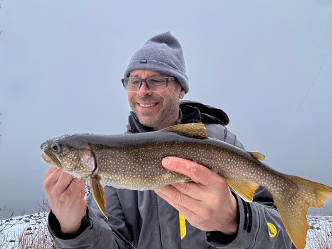Ron with Wachusett lake trout