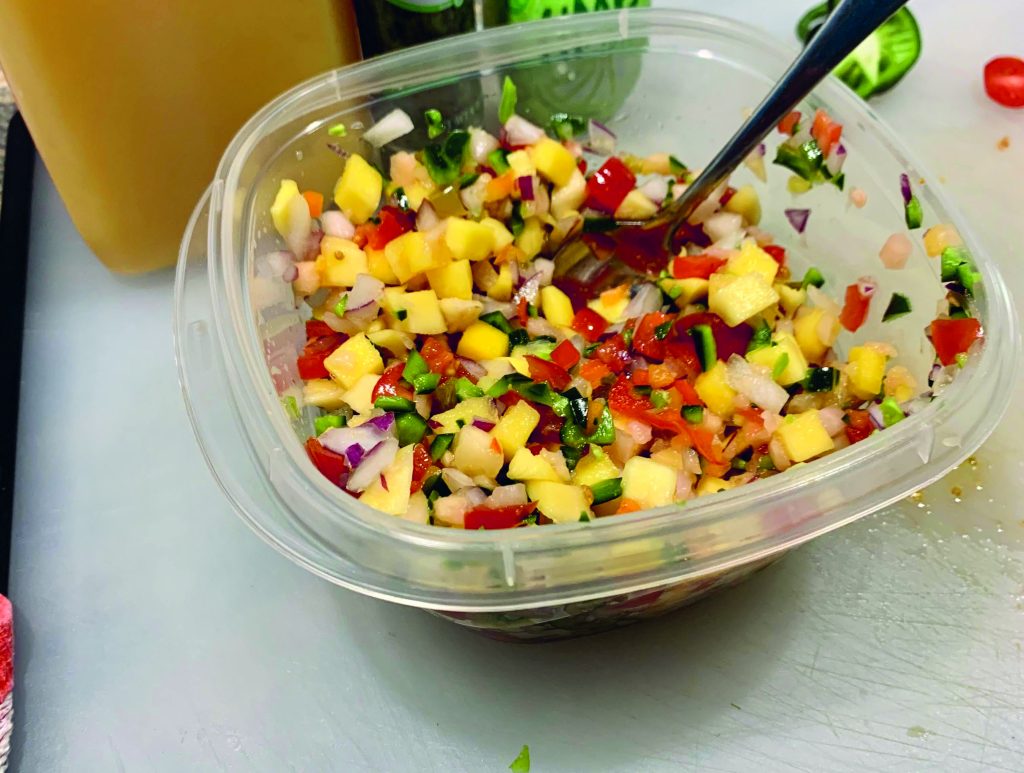 fresh ceviche boat snacks