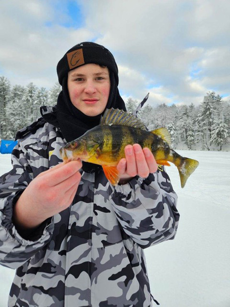 Jayden with yellow perch