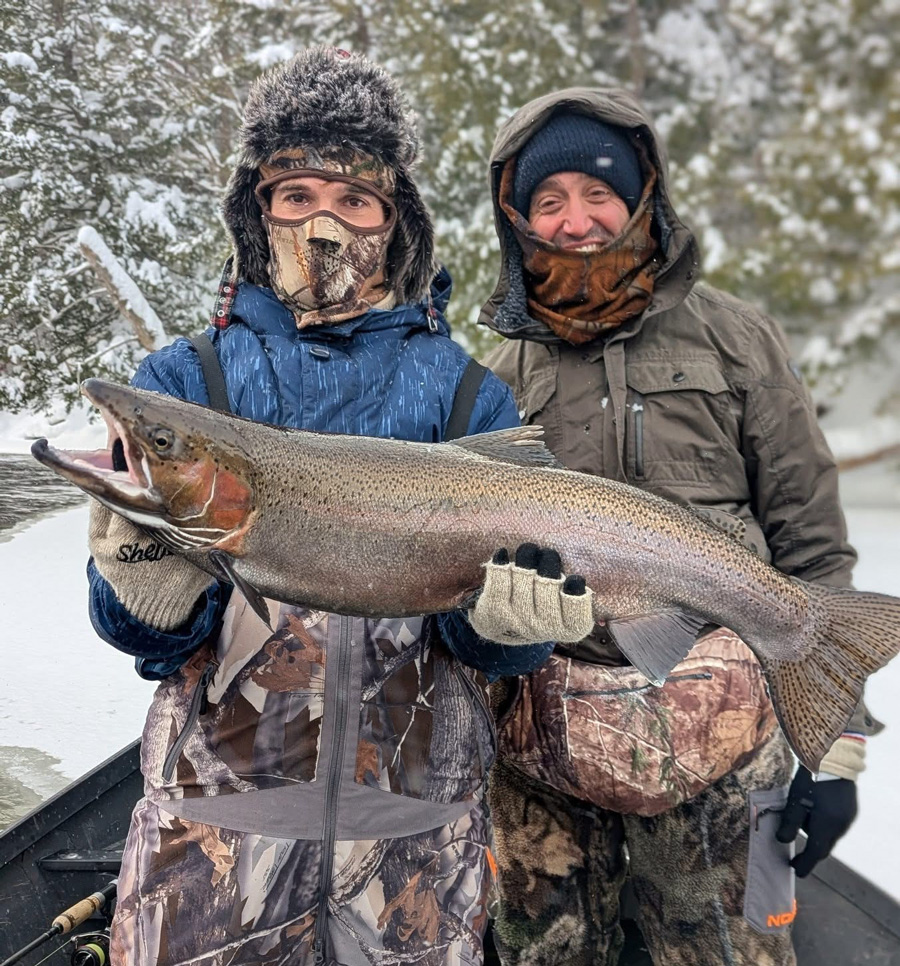 Devon S. braved the cold with Sich's Guide service to catch this tank! 