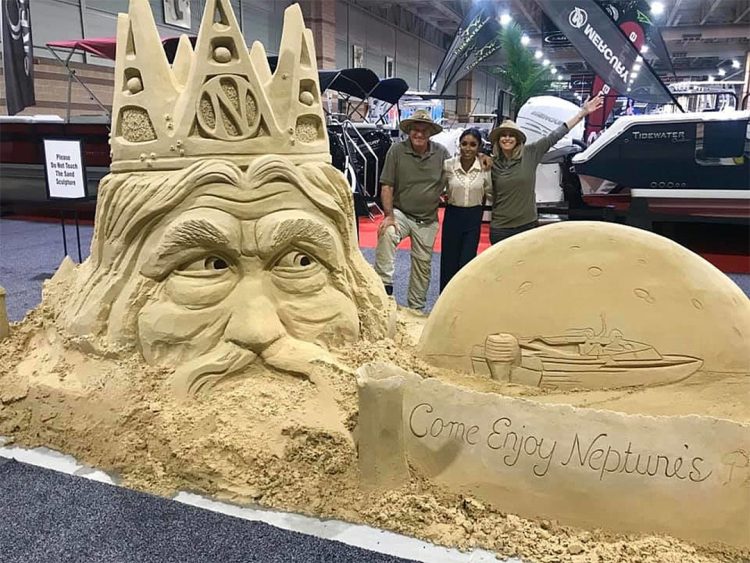 AC Boat Show sand sculpture