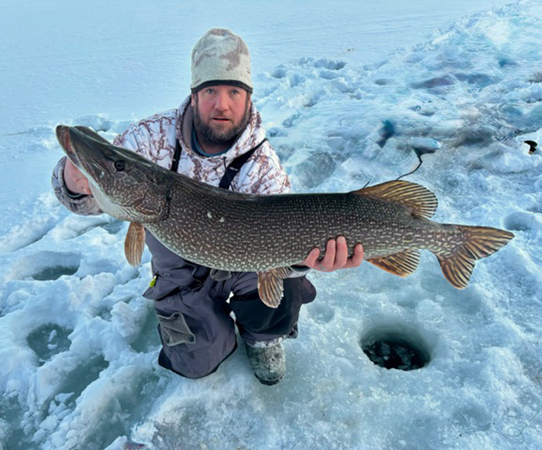 Martin Farrell with pike