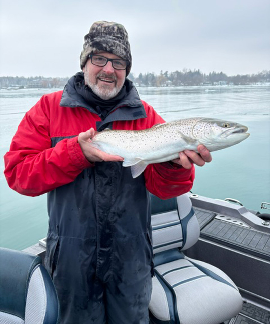 Capt. Joe Cinelli with brown trout
