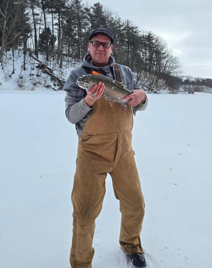 Mike Harris with steelhead