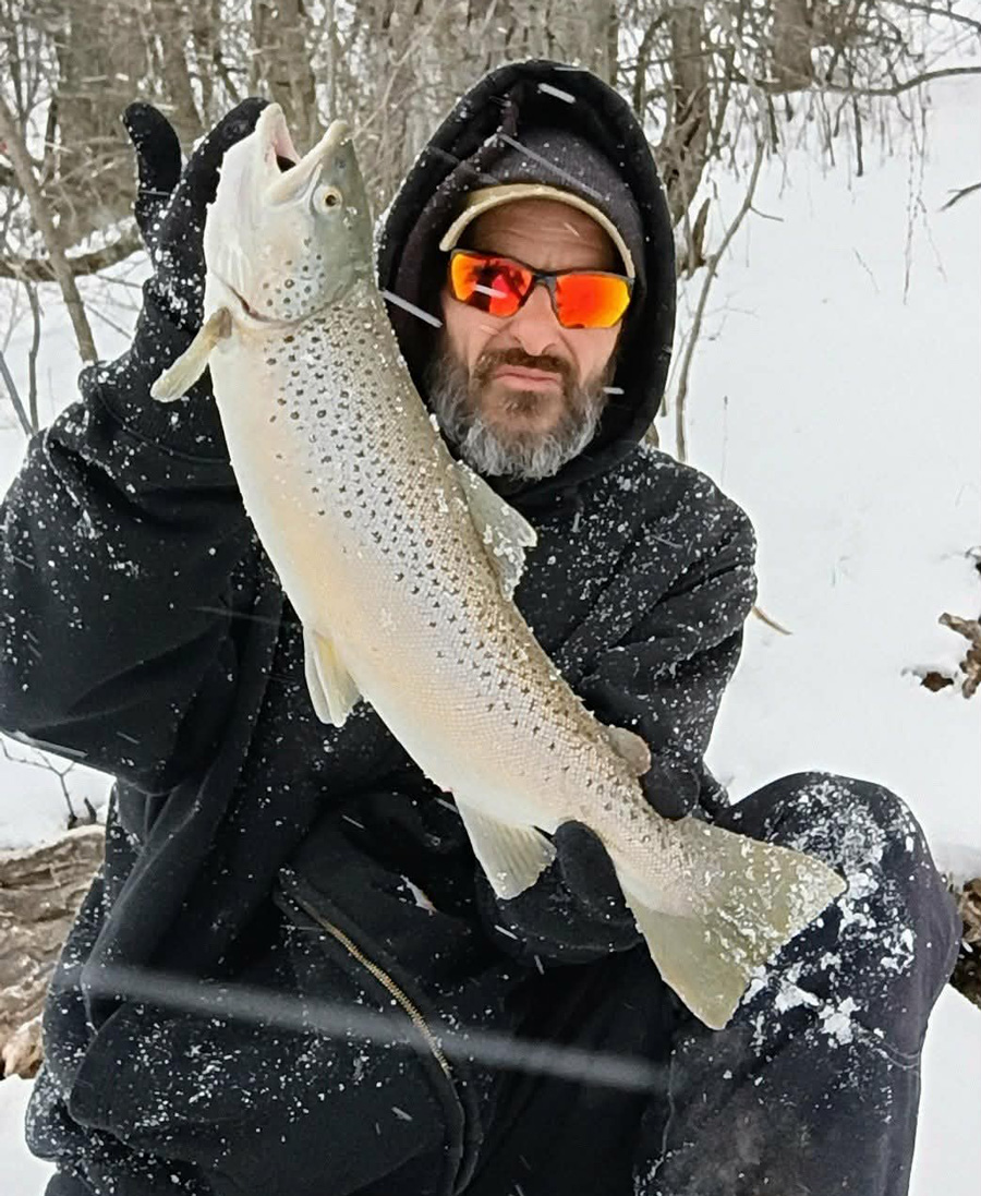 Mike Ziehm with brown trout