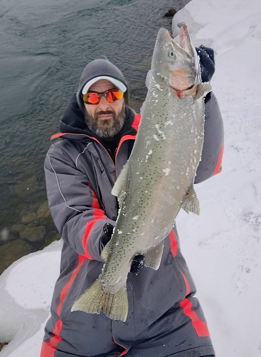 Mike Ziehm with steelhead