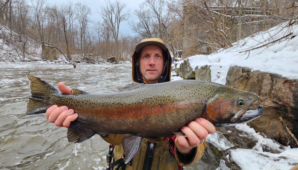 Mark Musser with steelhead