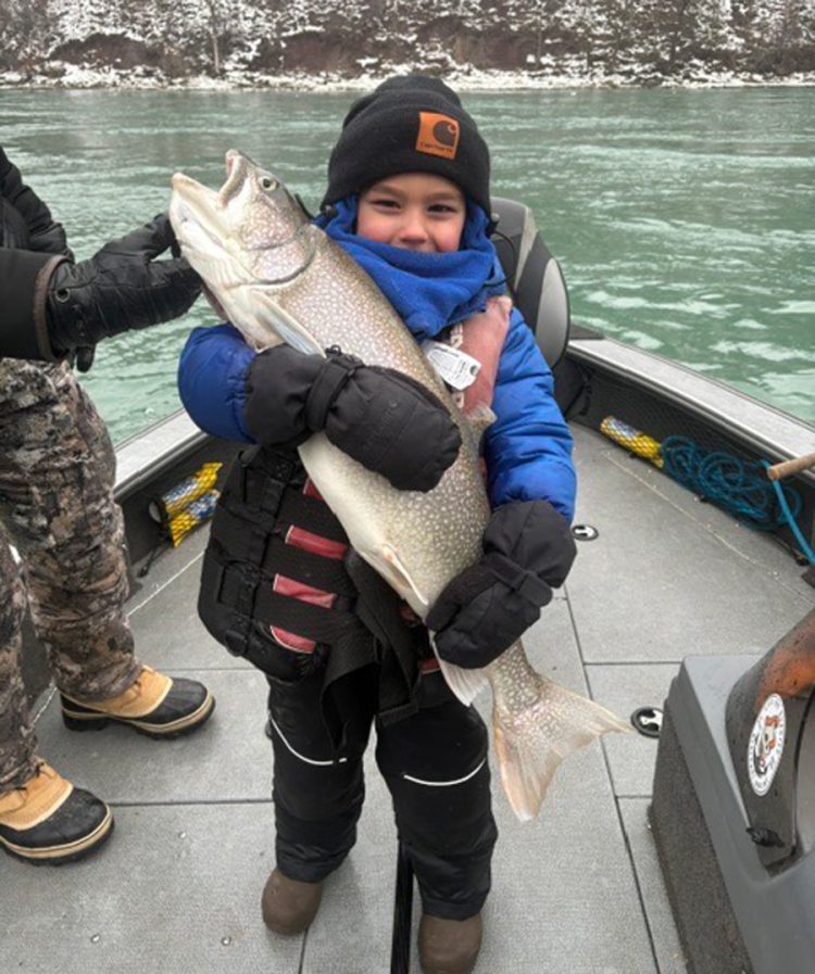Vincent Lapi with lake trout