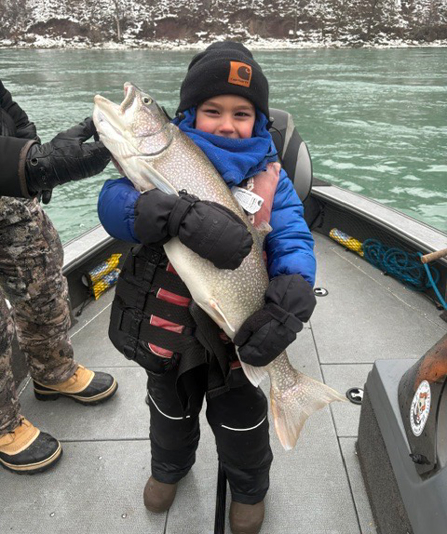 Vincent Lapi with lake trout
