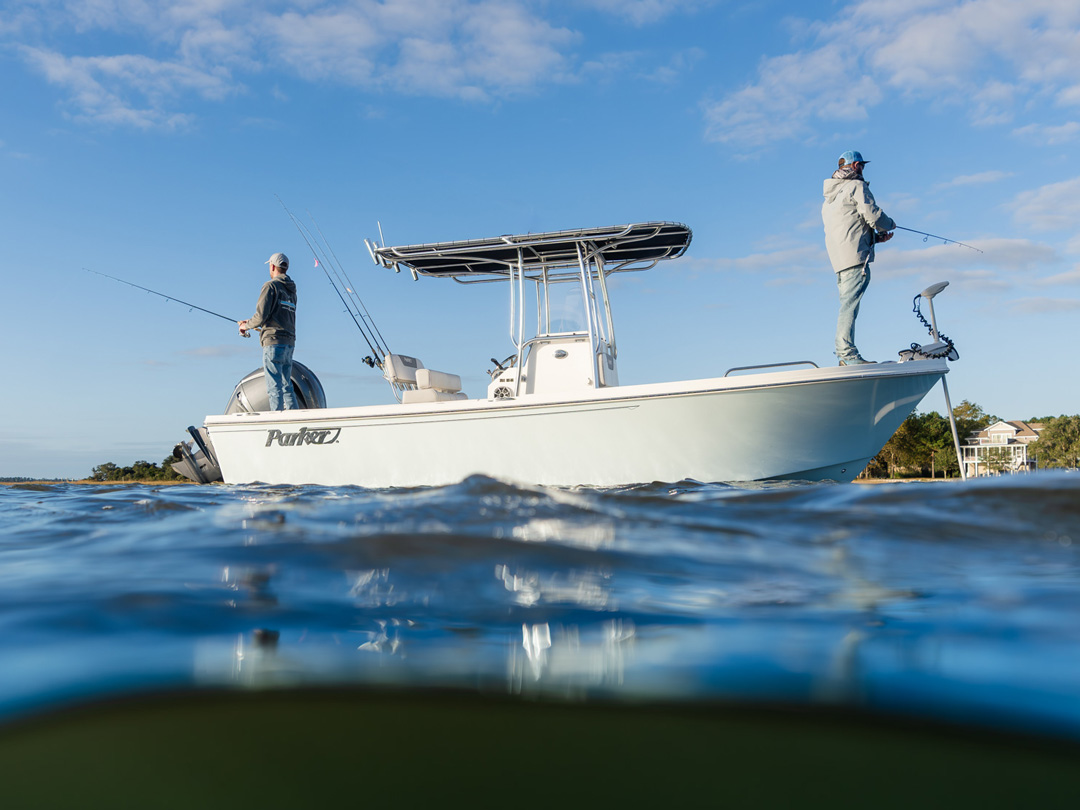 anglers on Parker 210 Coastal
