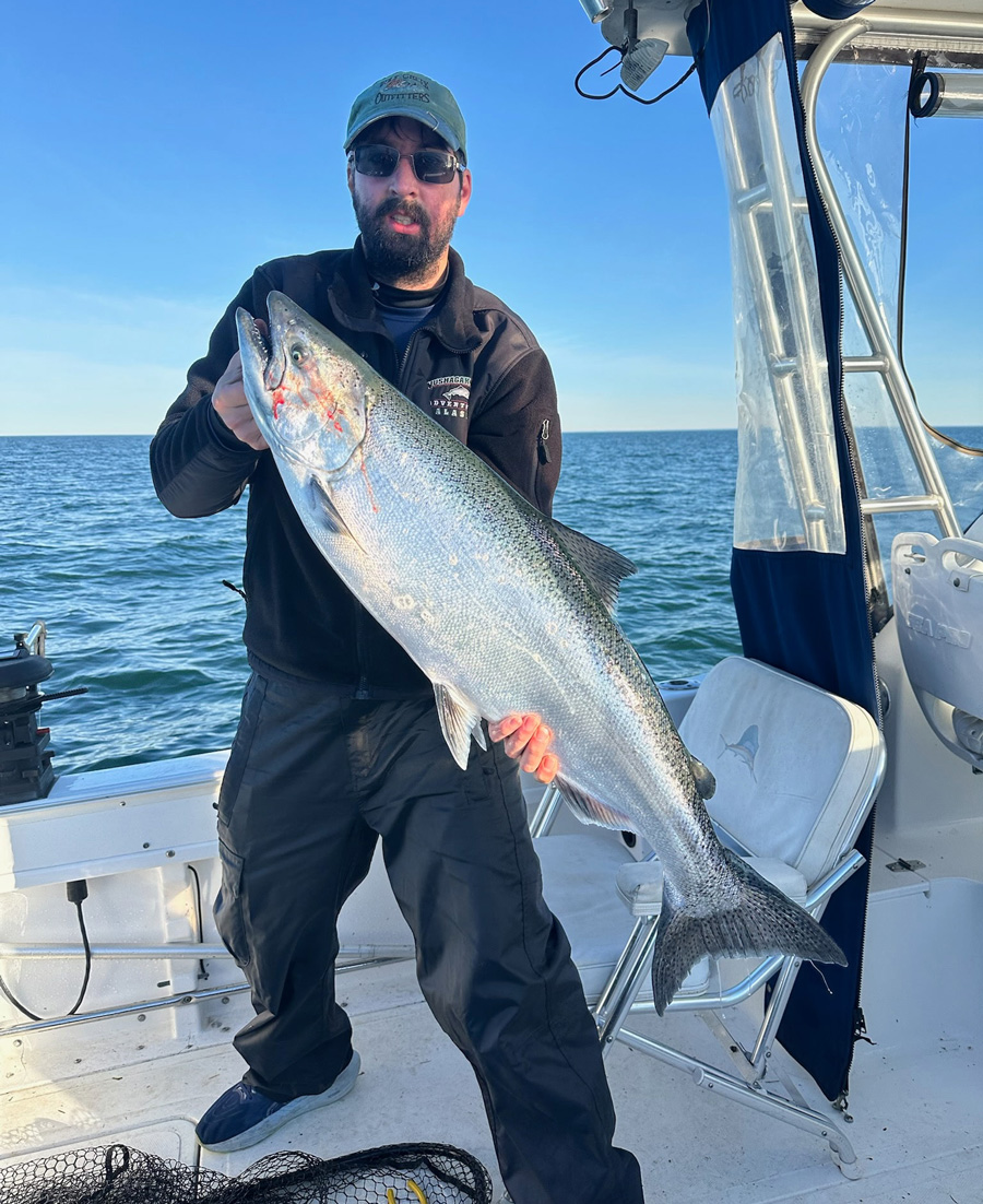 Dylan Carr with salmon