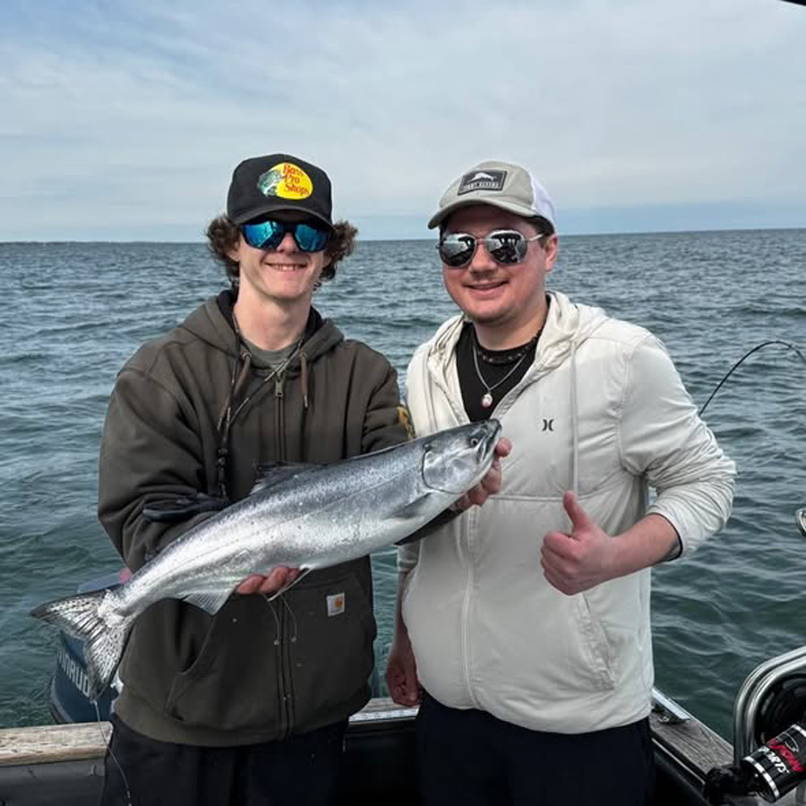 Matt Vogt and Tony with salmon