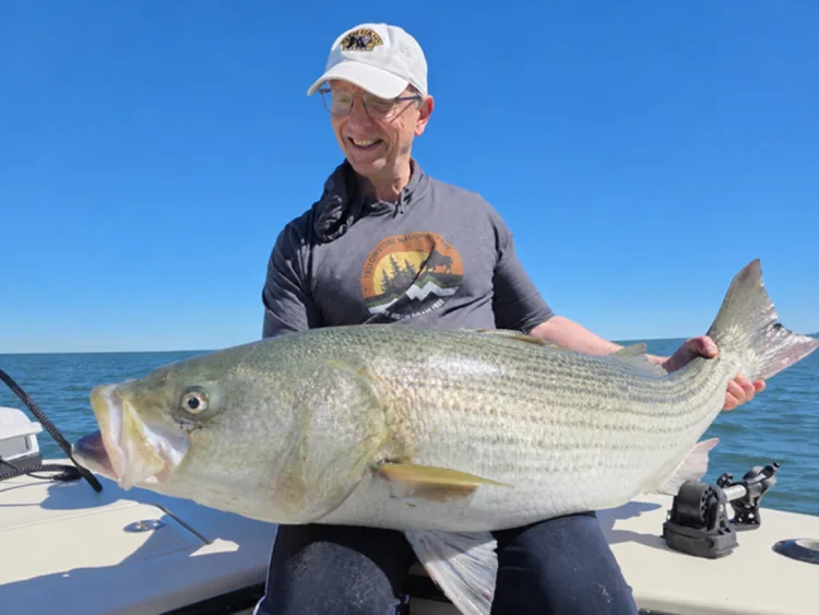 Bobby Crawford with big striped bass