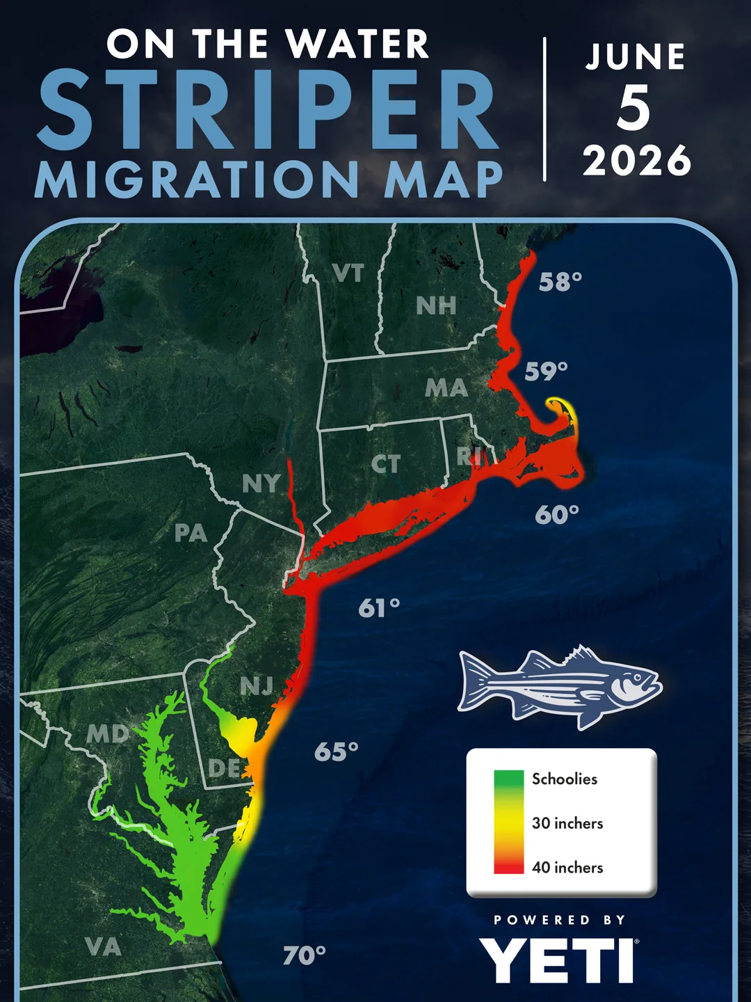 OTW Striper Migration Map