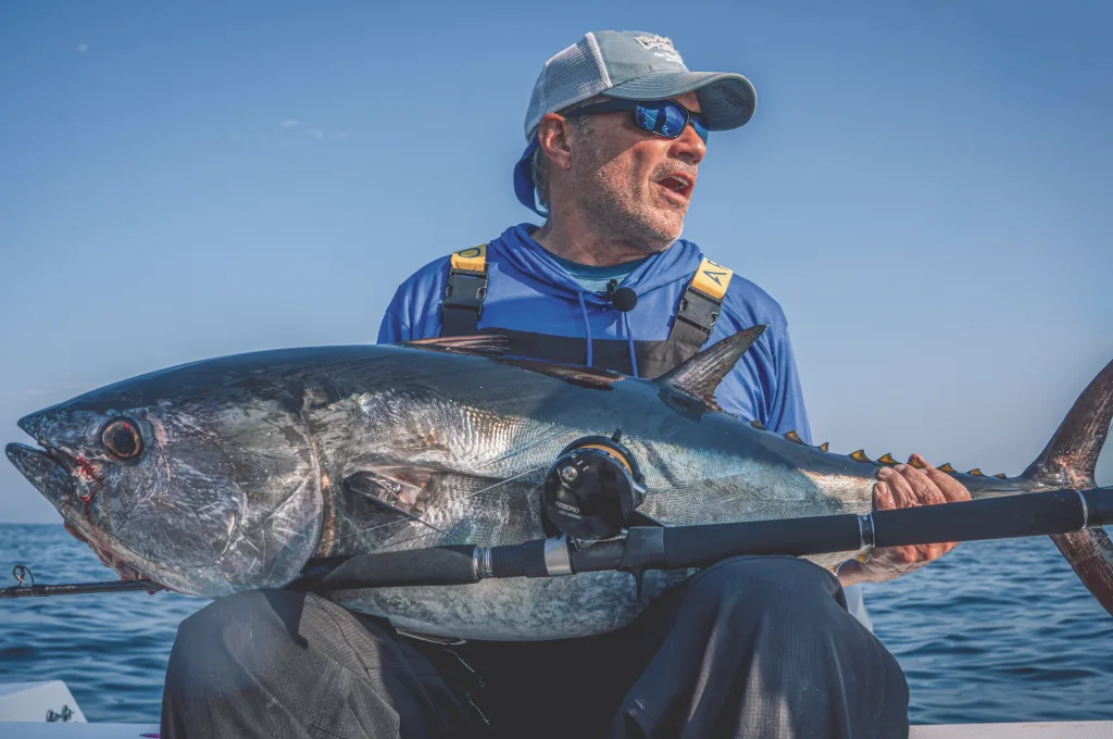 Chris Megan jigged up this bluefin tuna at Tuna Ridge