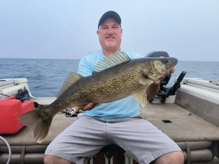 John Van Hoff with walleye