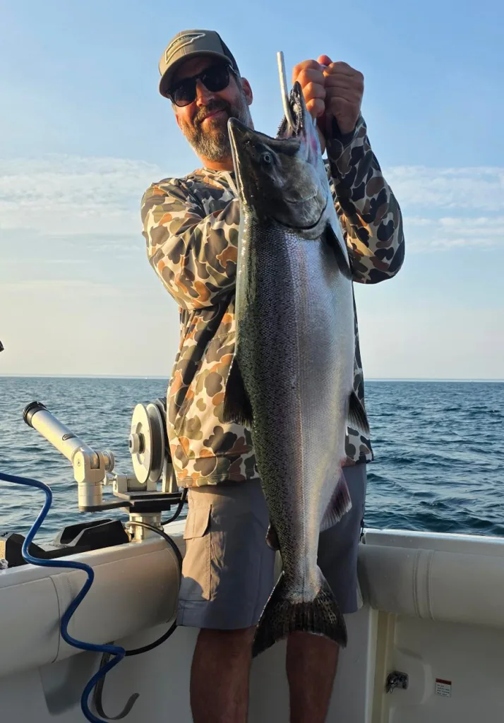 Ryan Hummer with king salmon