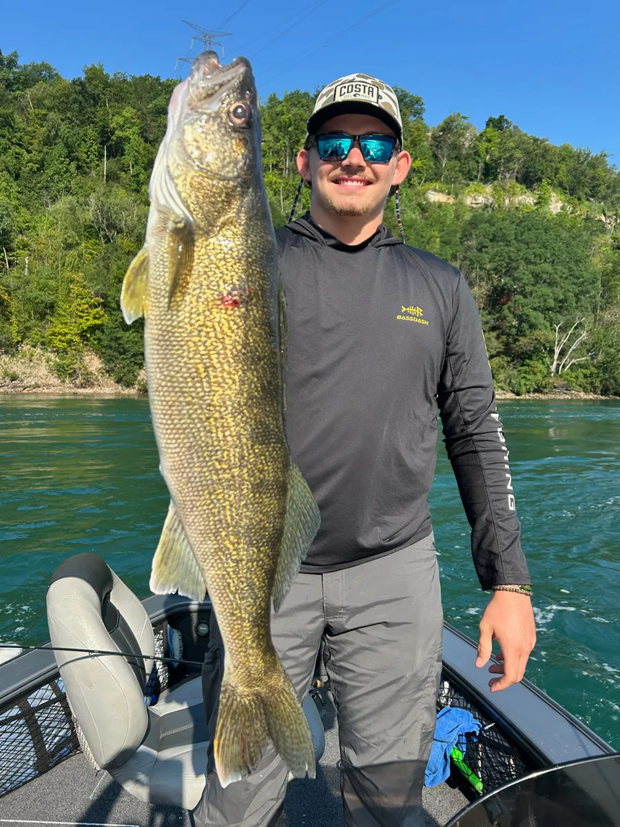 Bryce Tallman with walleye