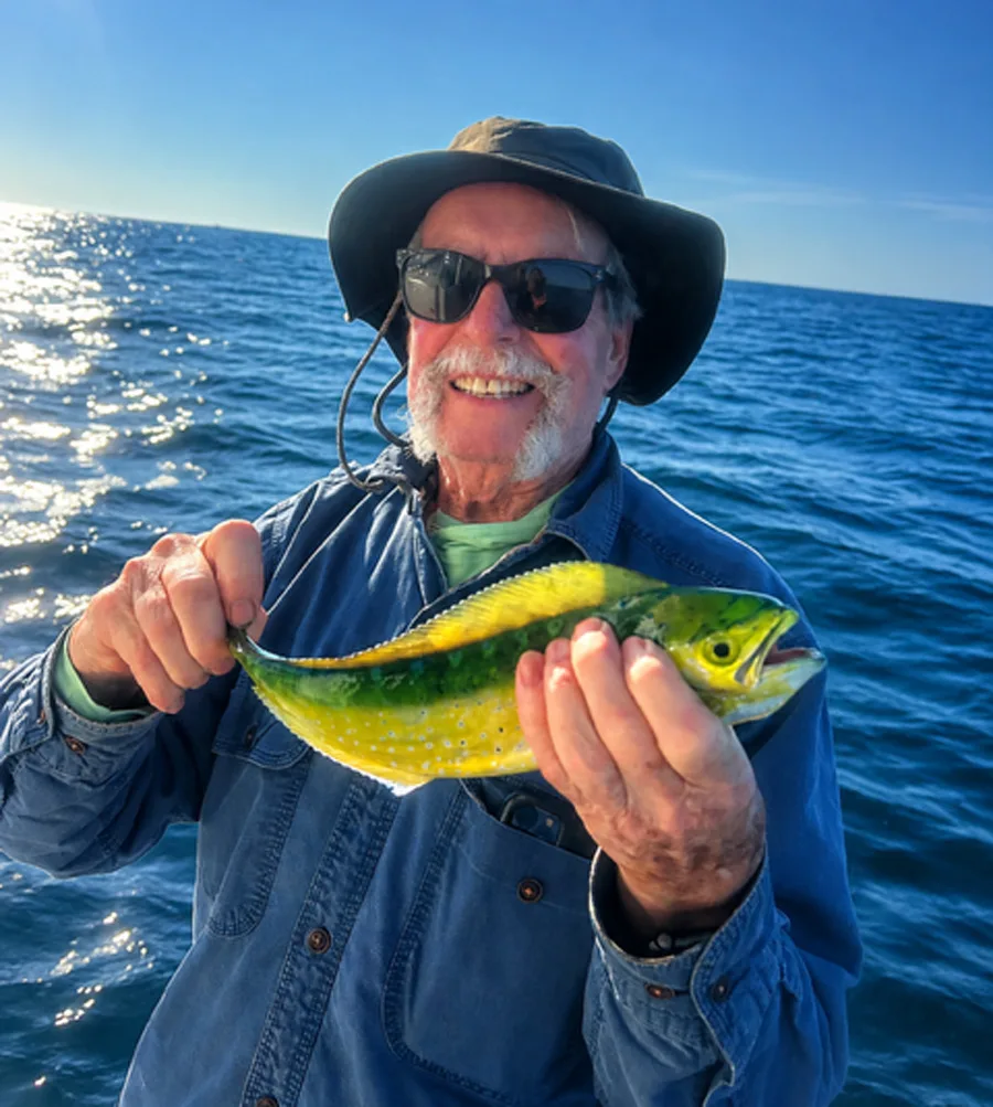 Rahn with colorful mahi mahi